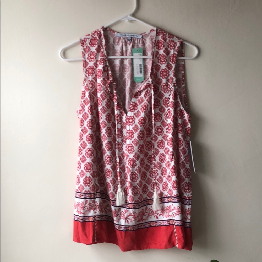 Coral Sleeveless Top